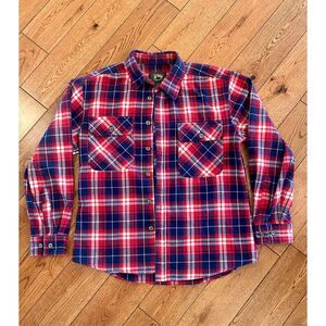 EUC Vintage Heavy Plaid Flannel Shirt Shacket Med.